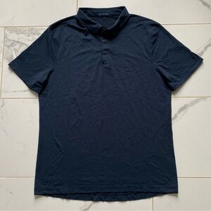 Lululemon Evolution Polo Short Sleeve Shirt Mens Size M Navy Blue